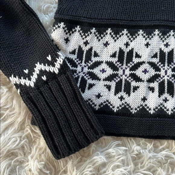 Ralph Lauren little girls black cotton deer snowflake  sweater Medium 8/10 - Picture 6 of 13